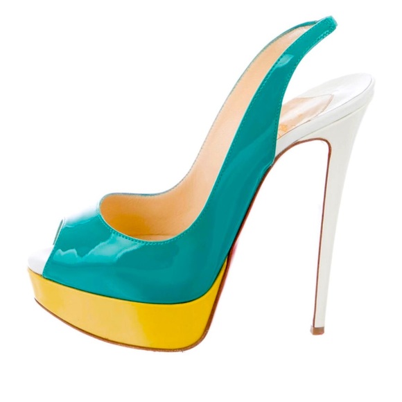 Christian Louboutin Shoes - Christian Louboutin Lady Peep Slingback Heels